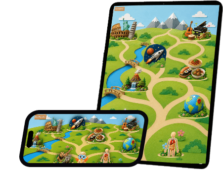 Wikids app — explore the world map of topics